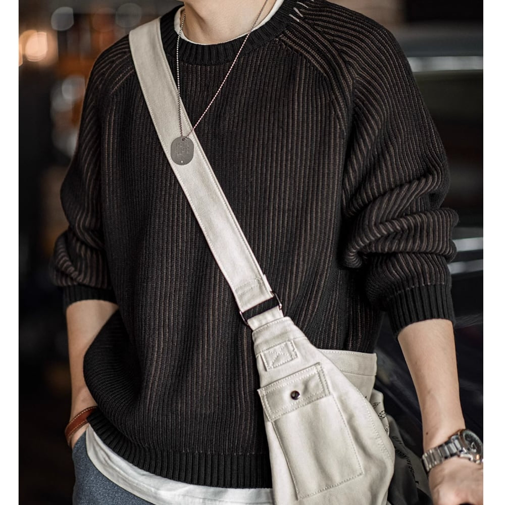 Striped knit tops HL2405