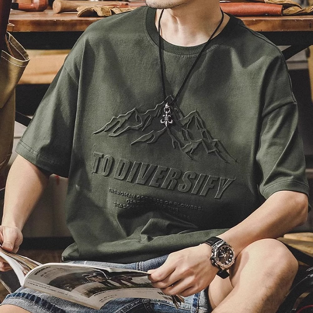 Embossed design T-shirt HL2454