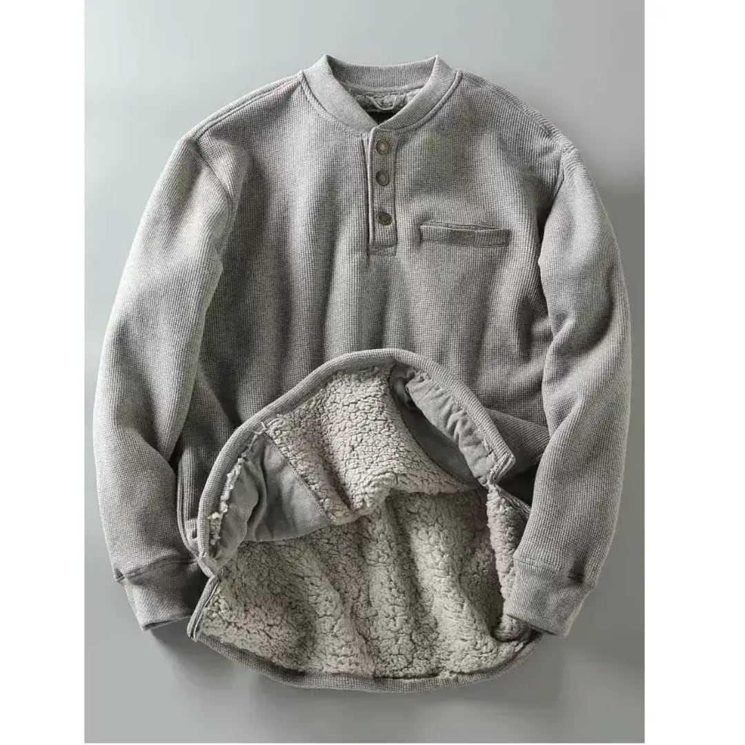 ヘンリーネックワッフルトップス HL1962