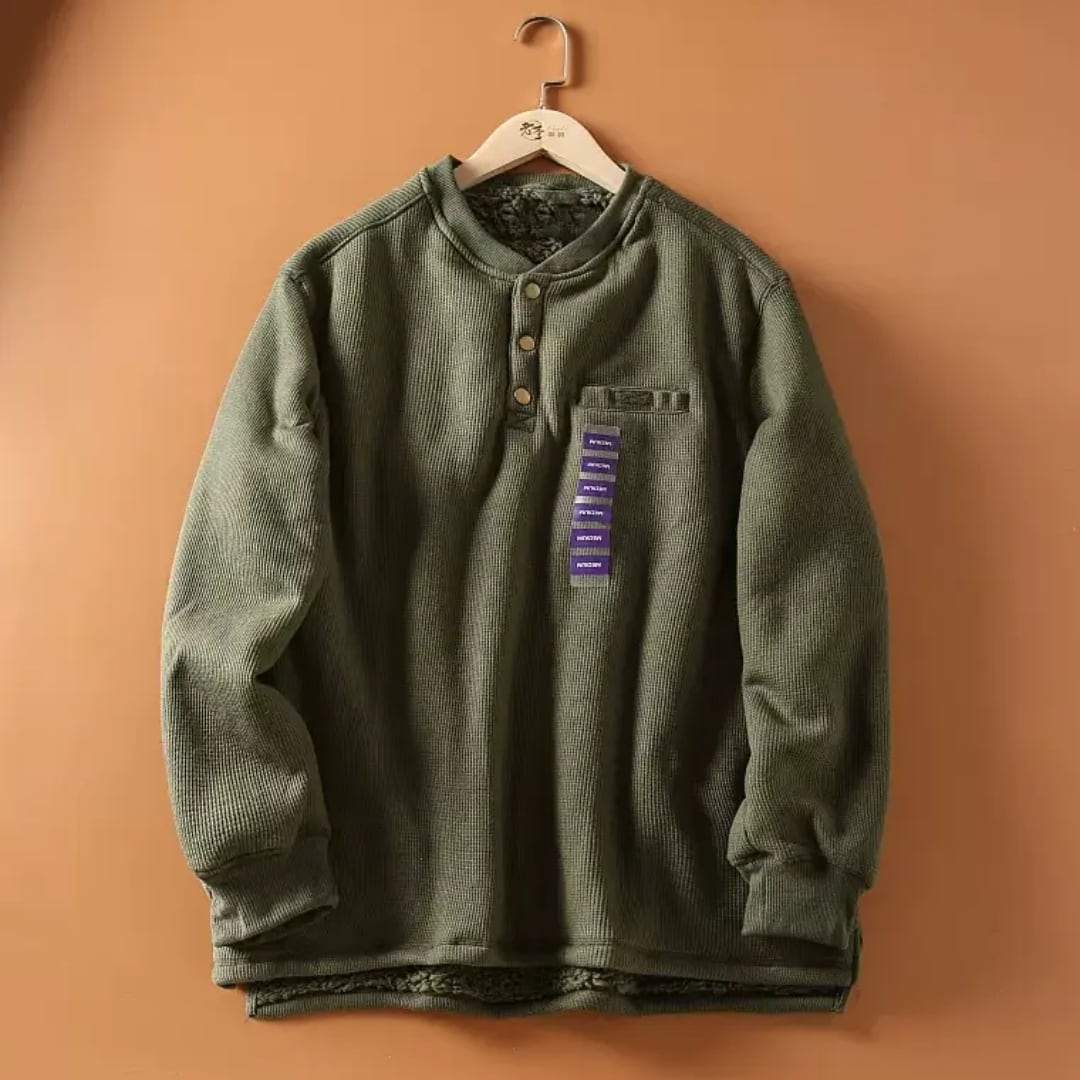 ヘンリーネックワッフルトップス HL1961