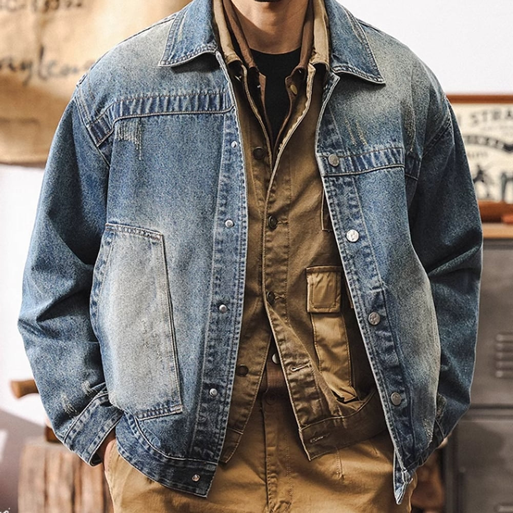 Washed denim jacket HL2407