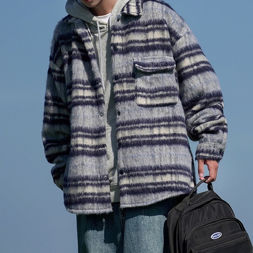 Plaid shirt jacket HL2302
