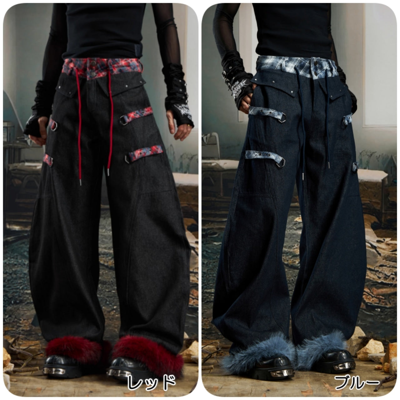 Curve denim pants D0135