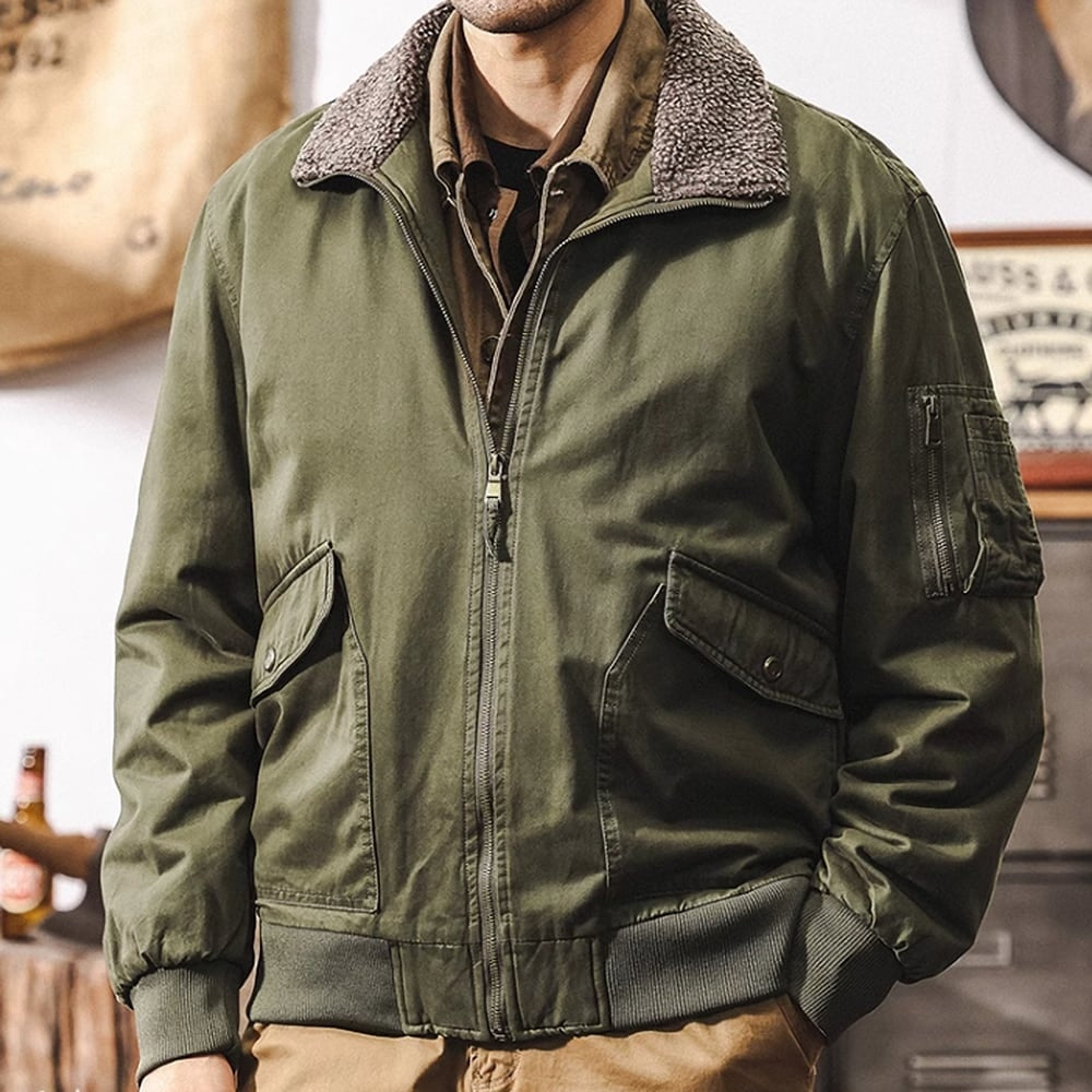 Back boa zip up jacket HL2406
