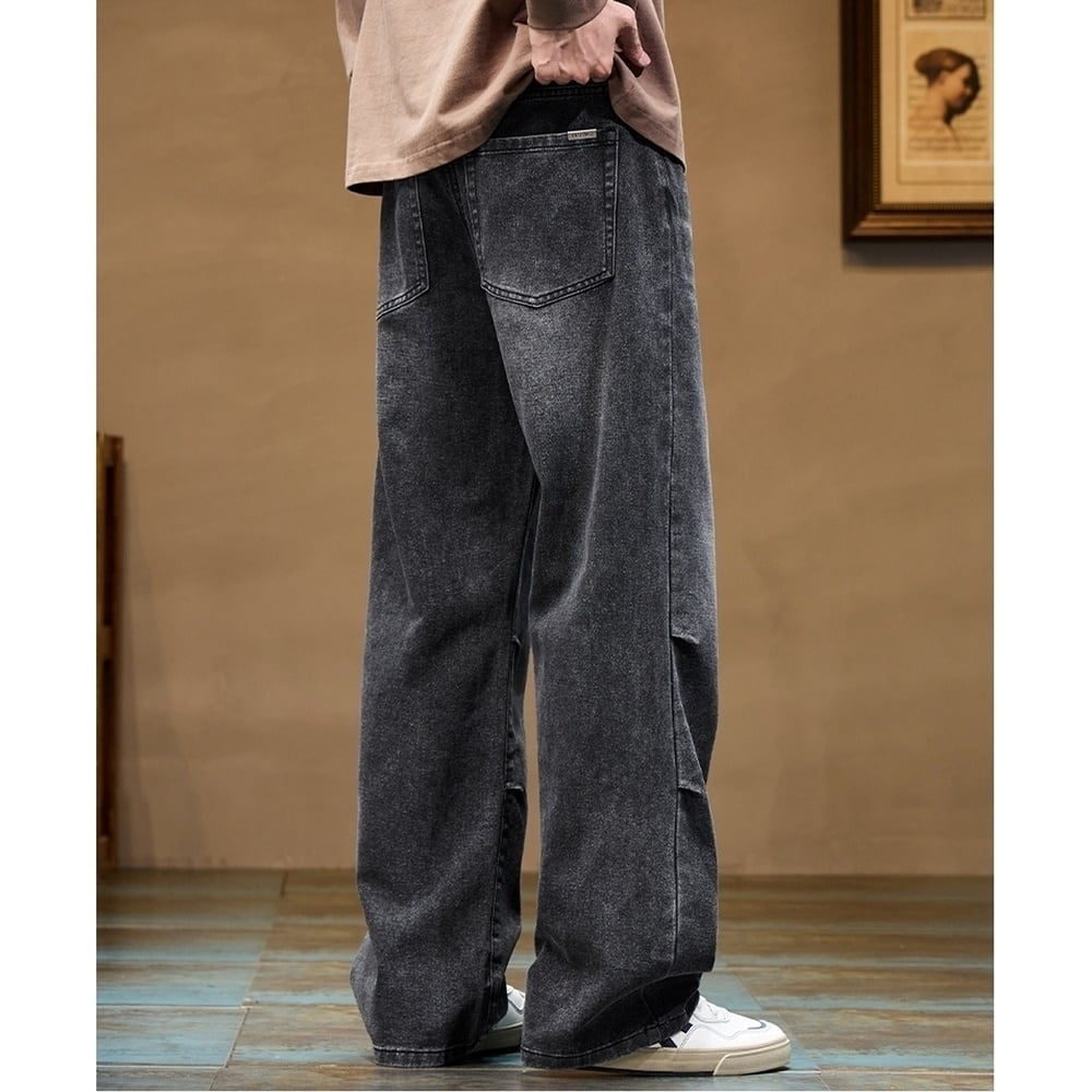 Wide straight denim jeans HL2357