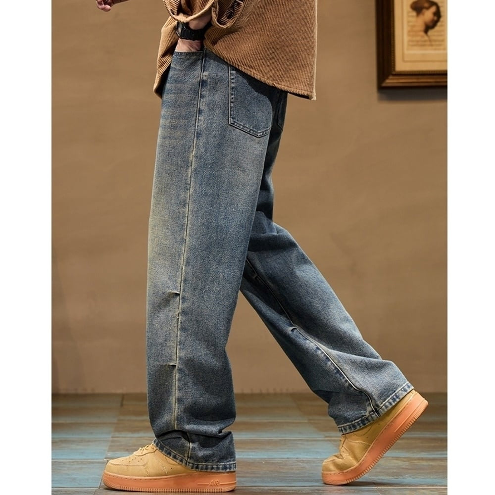 Wide straight denim jeans HL2357