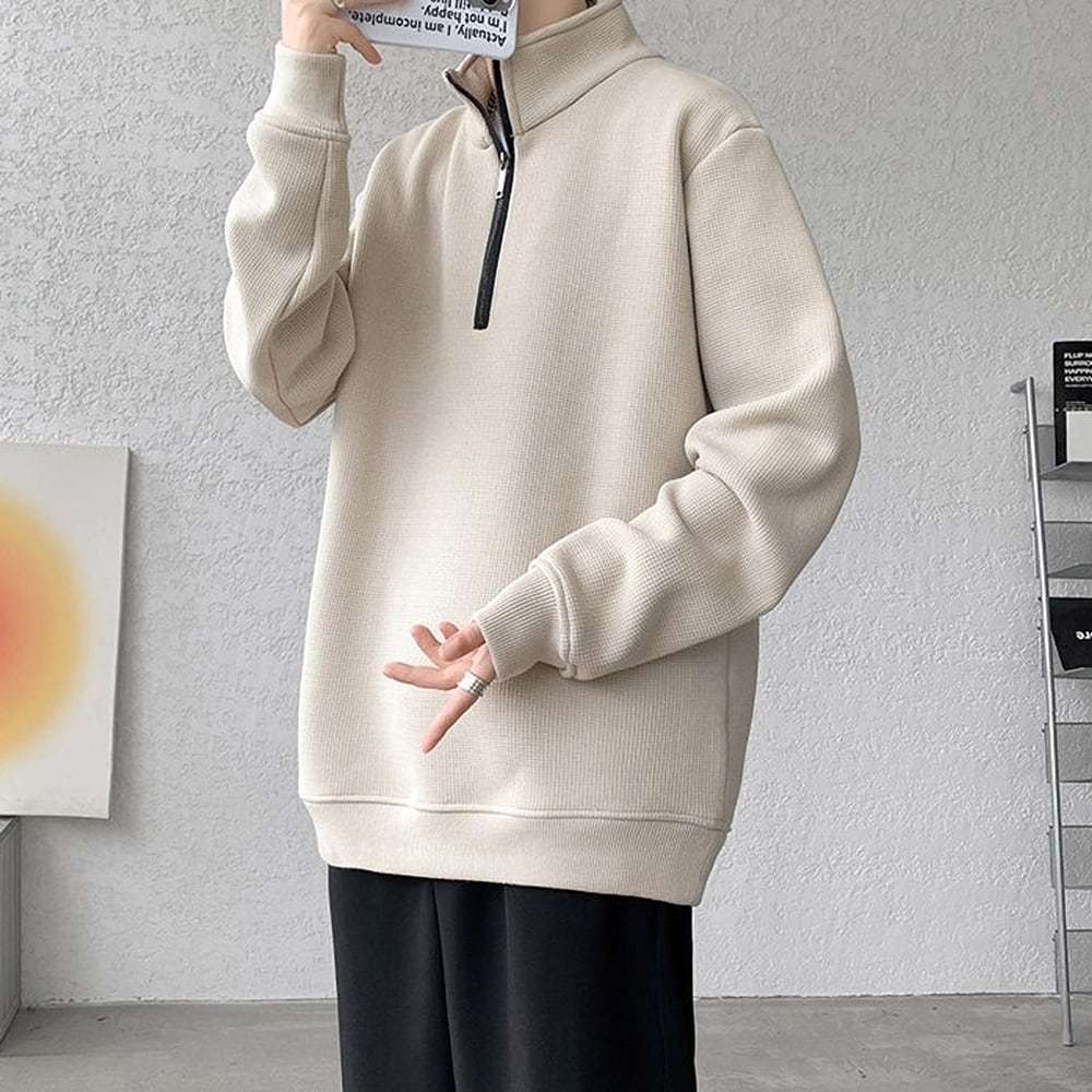 Stand collar half zip tops HL2319
