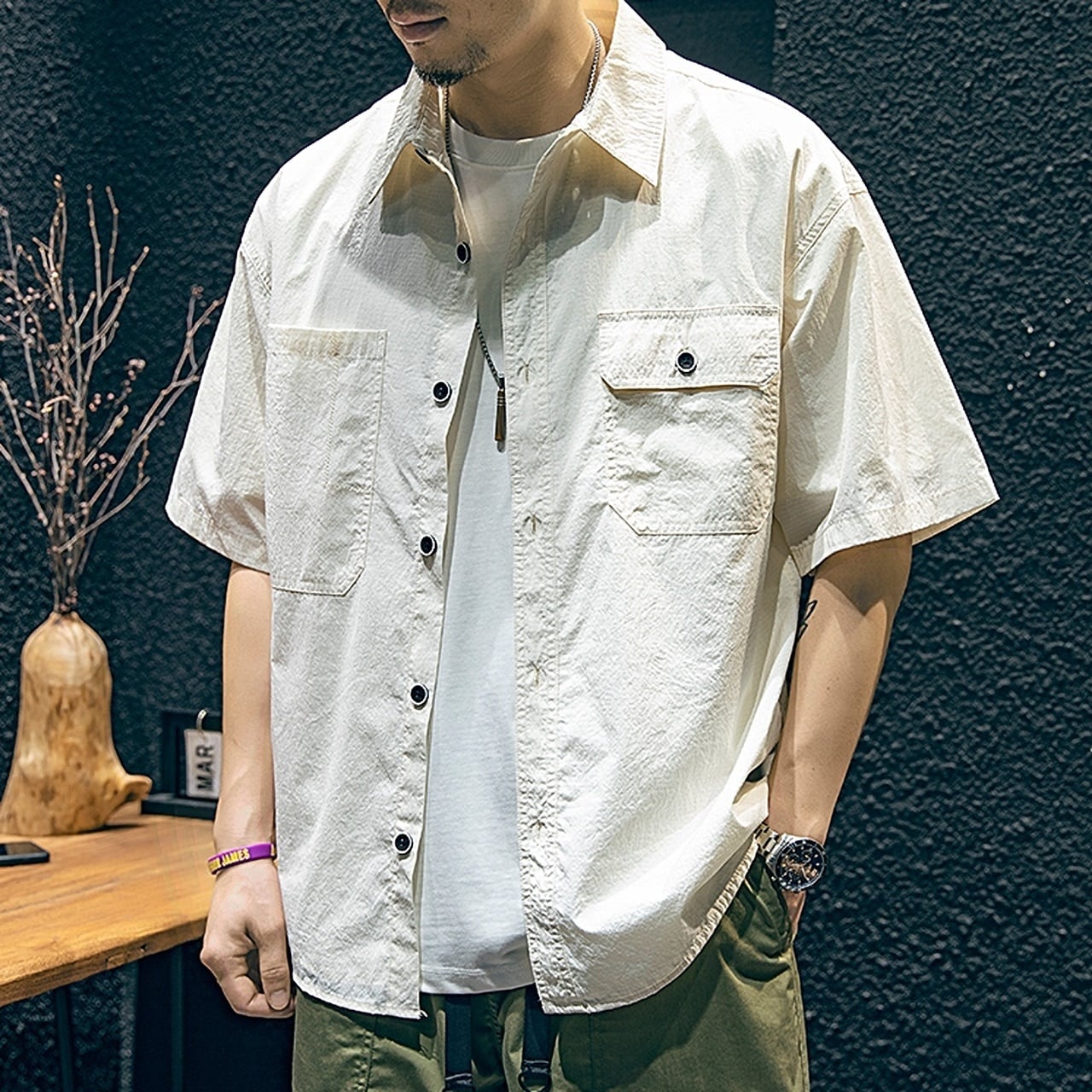 Half-Sleeve Casual Shirt HL1728