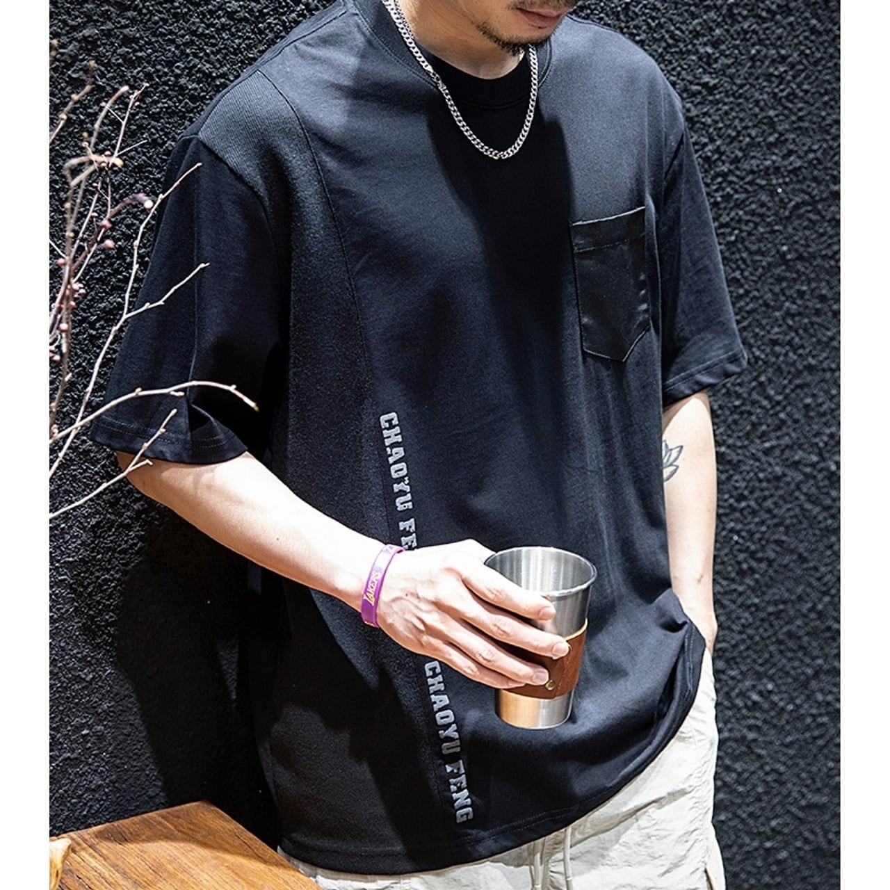 Round Neck Casual T-Shirt HL1725