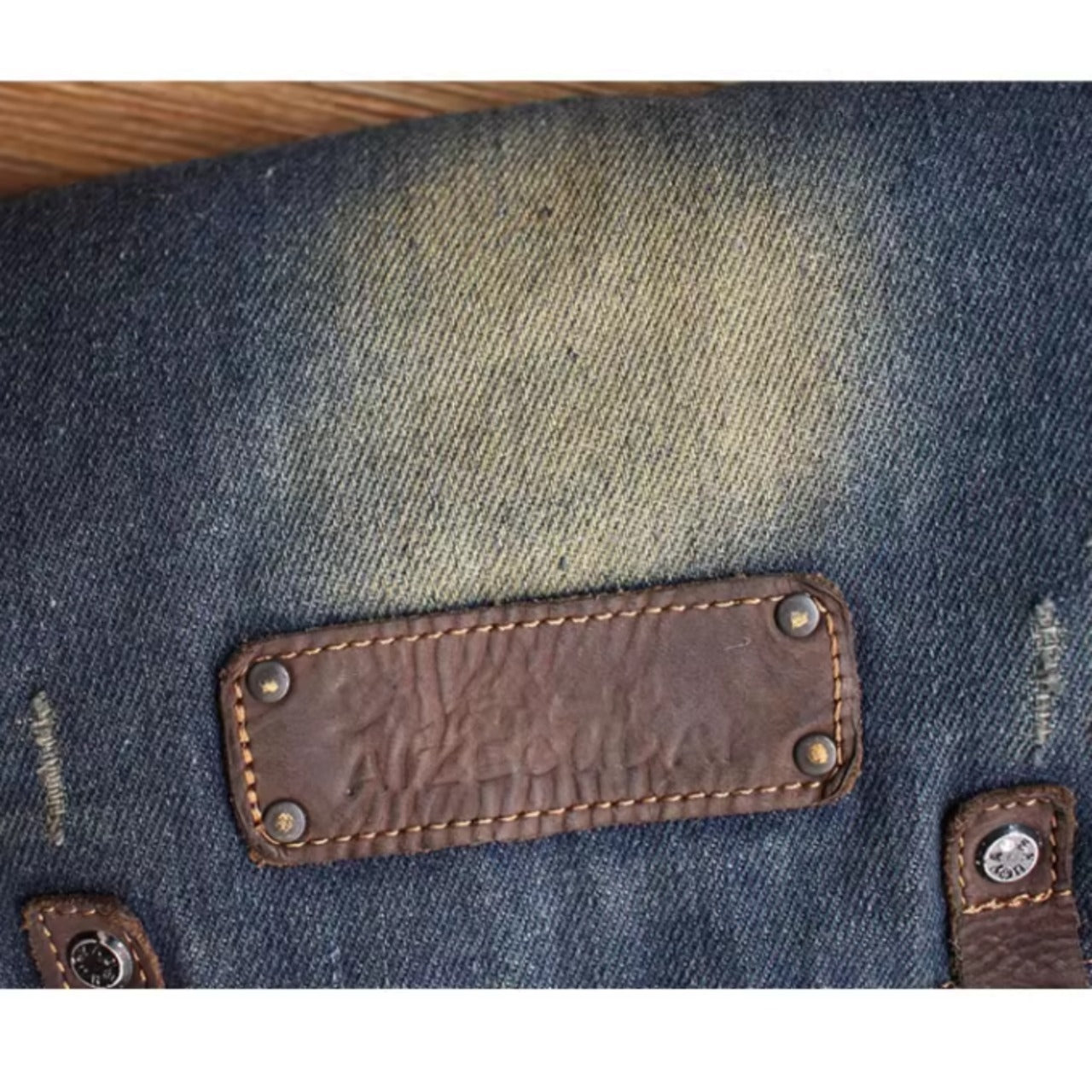 Retro Denim Messenger Bag D0042