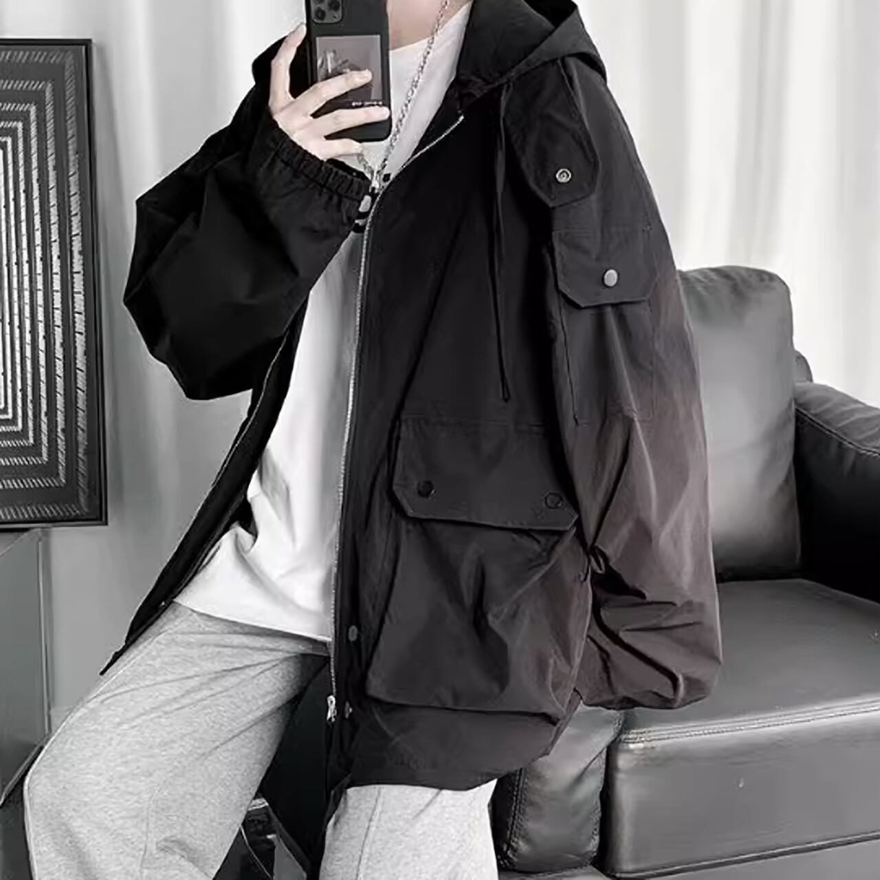 Casual hoodie jacket HL1856