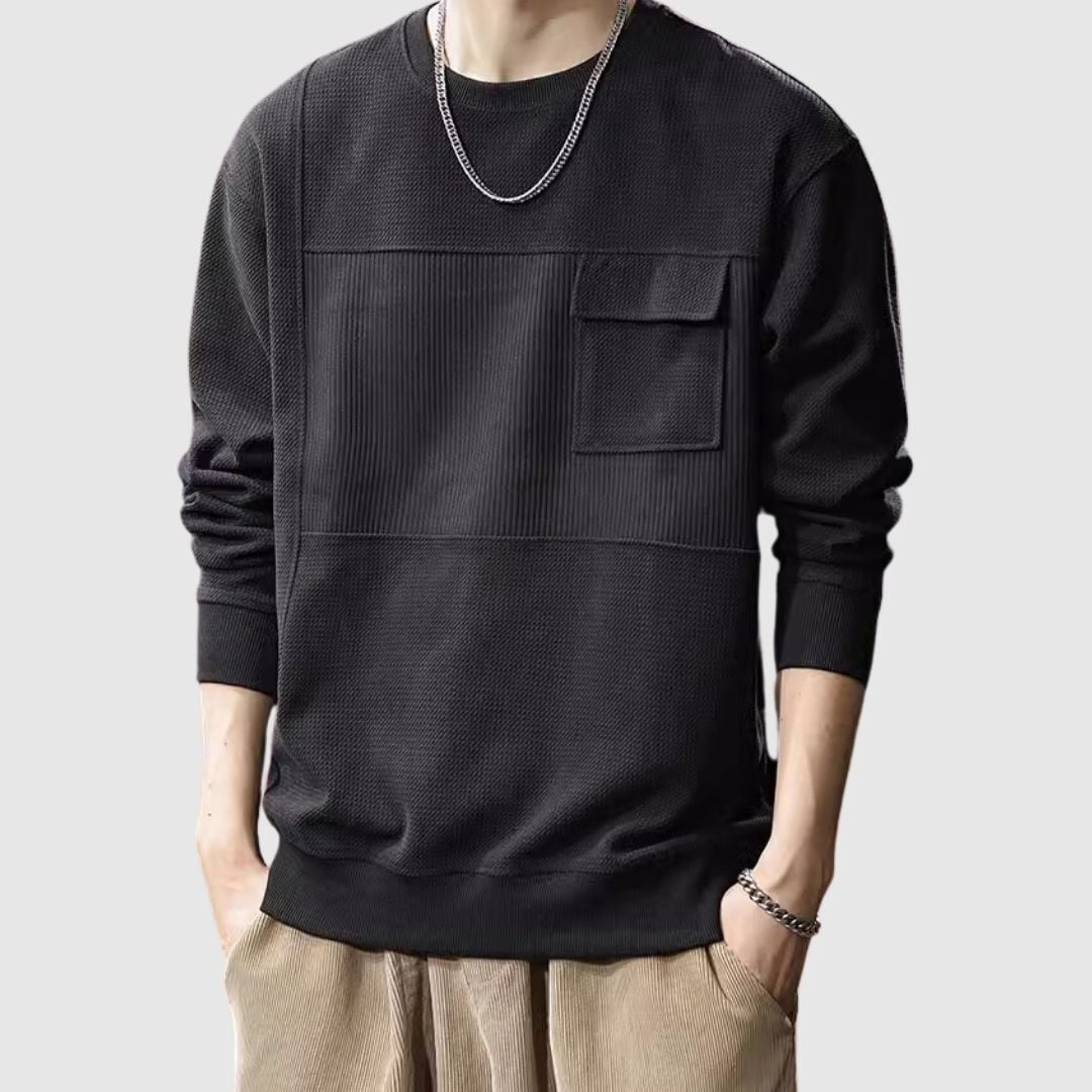 Big size round neck long sleeve tops HL2265