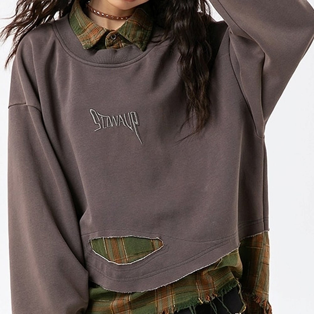 Faux layered damage tops HL2422