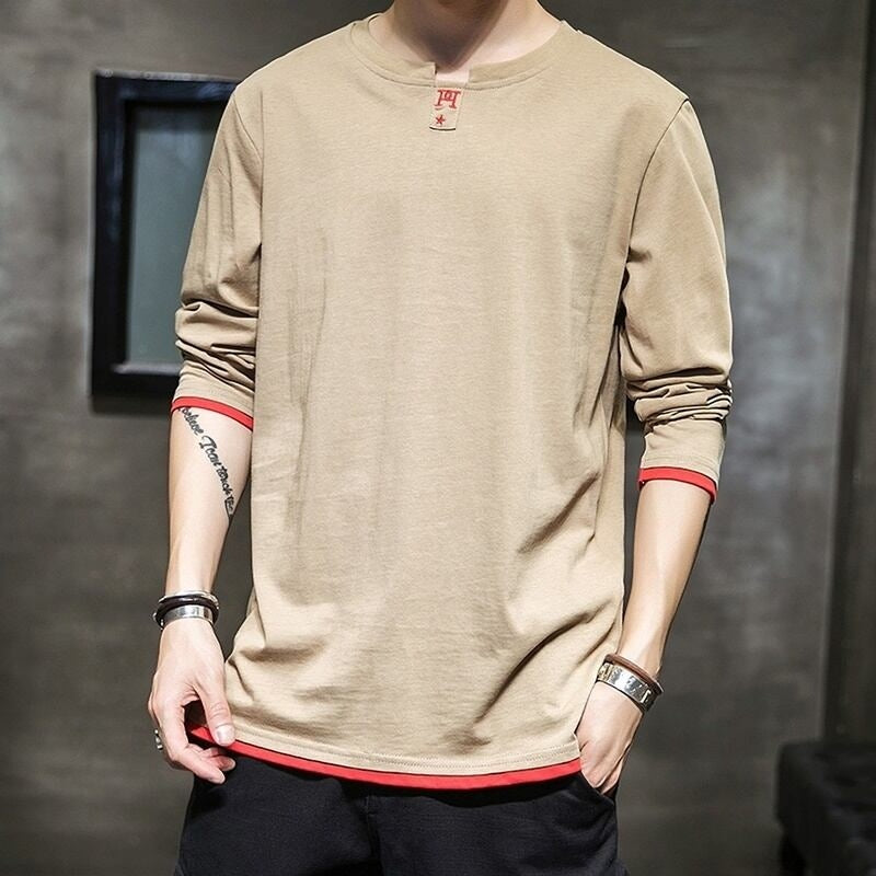 Embroidered long sleeve tops HL2180