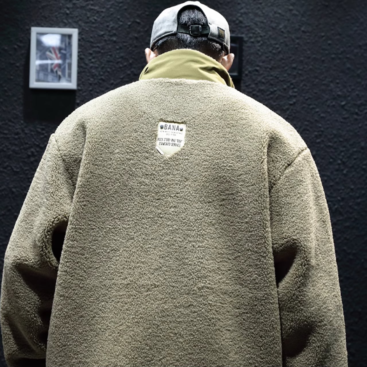 Stand collar boa jacket HL1873