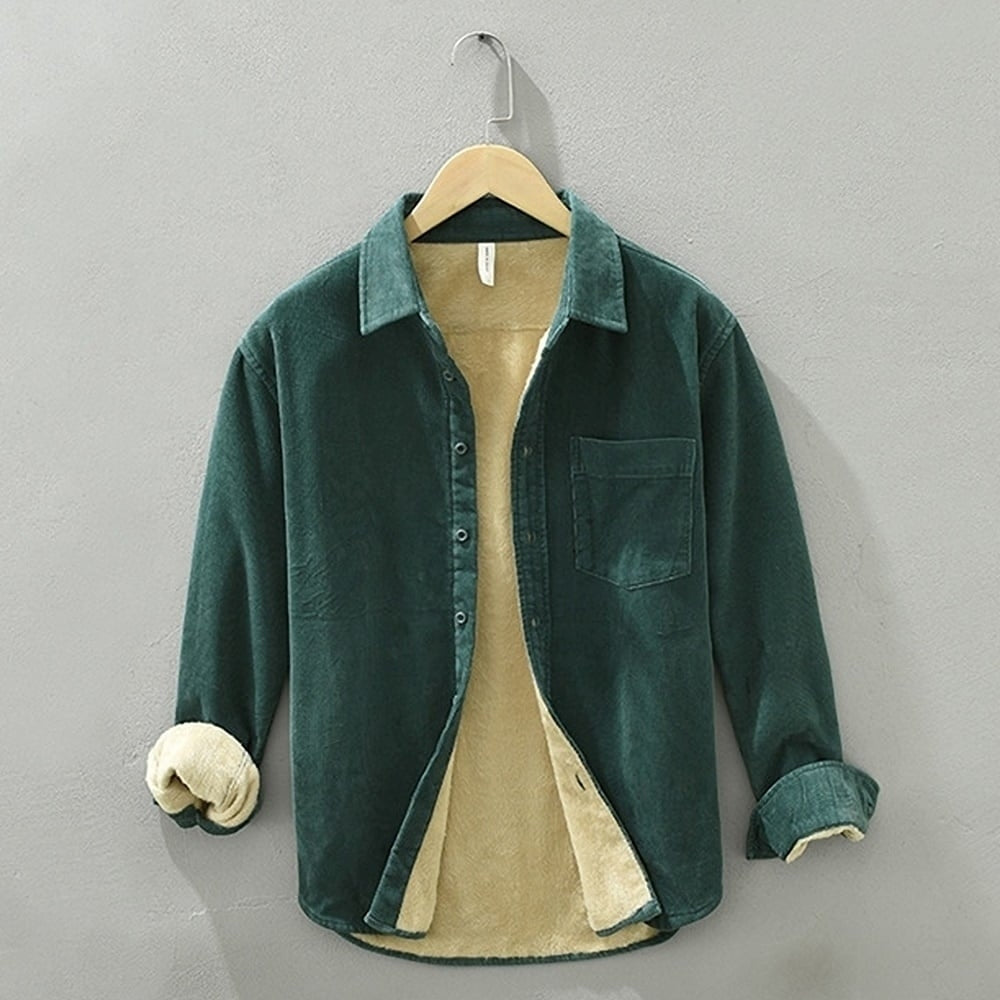 Brushed lining corduroy shirt HL2348