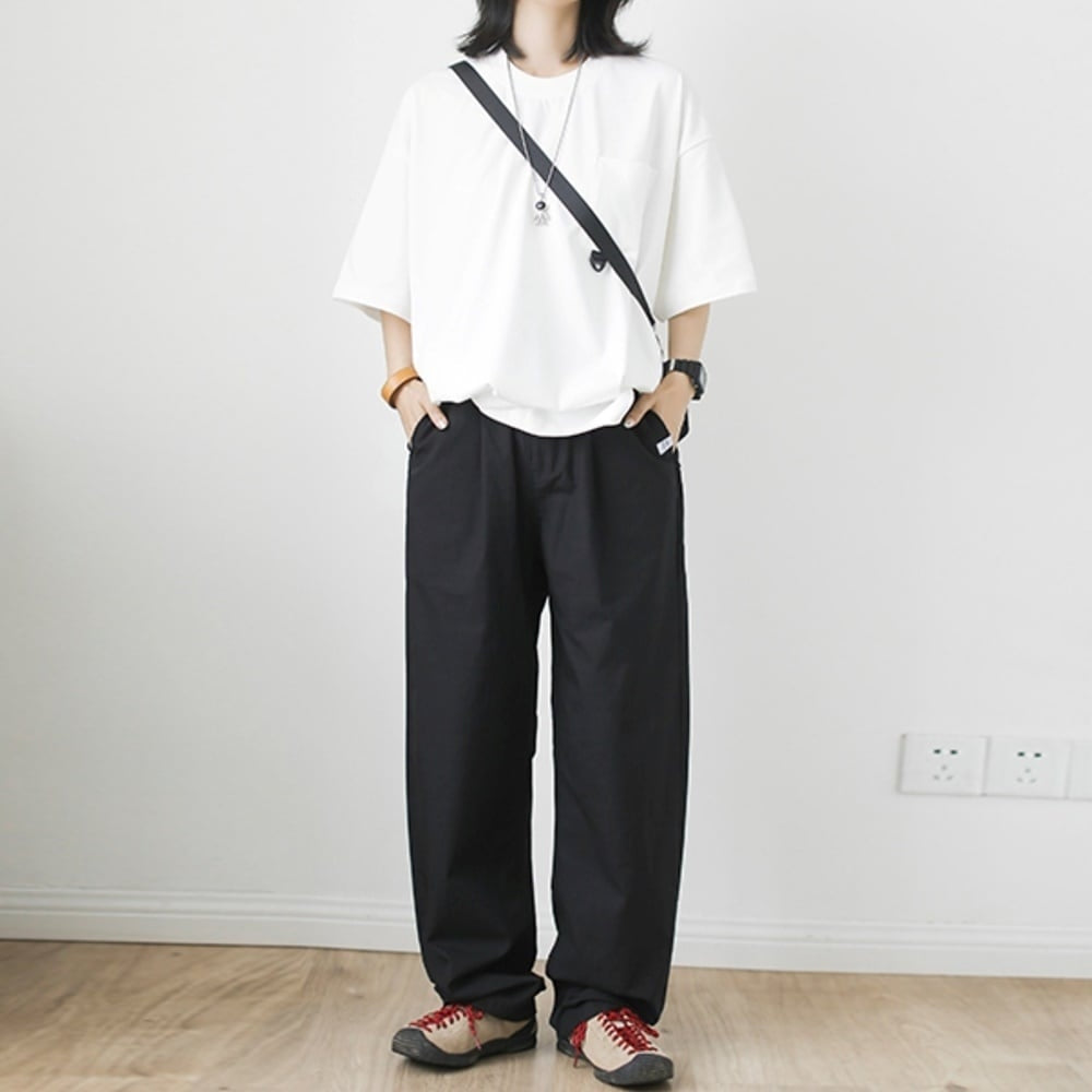 Loose straight pants HL2395