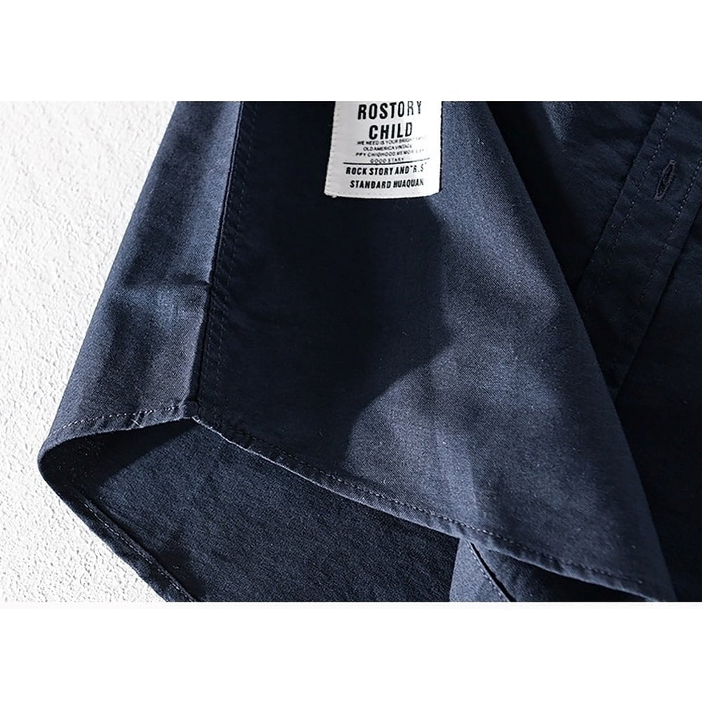 Collarless three-quarter sleeve shirt HL2353