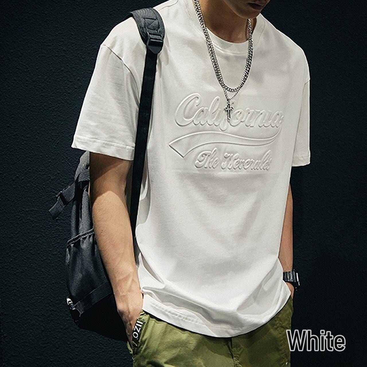 T-shirt with embossed logo design HL1554