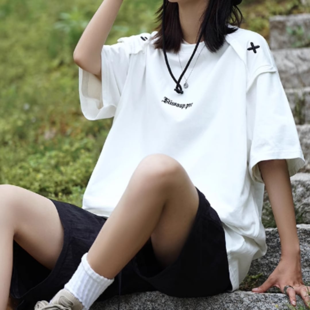 Embroidery Simple T-shirt HL2019