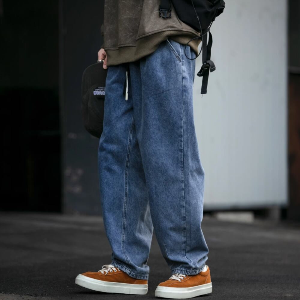 Wide leg casual denim pants HL2373