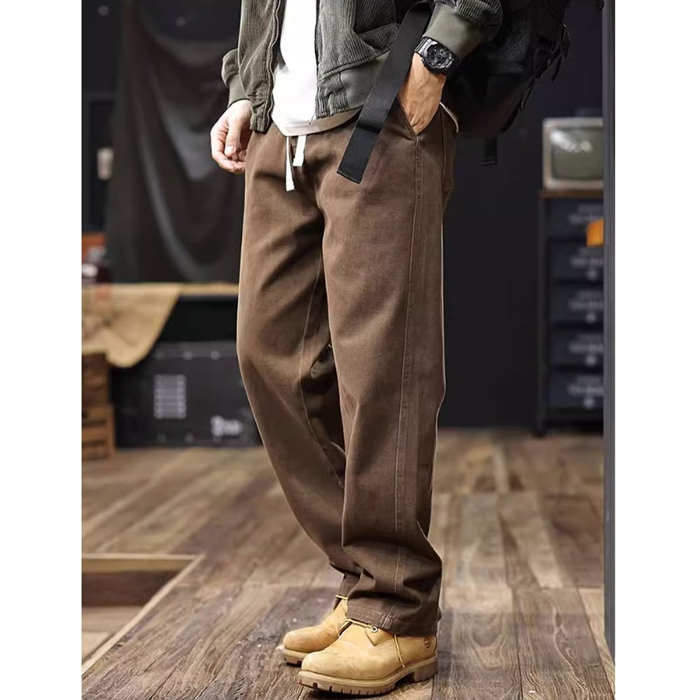 Drawstring straight pants HL2438