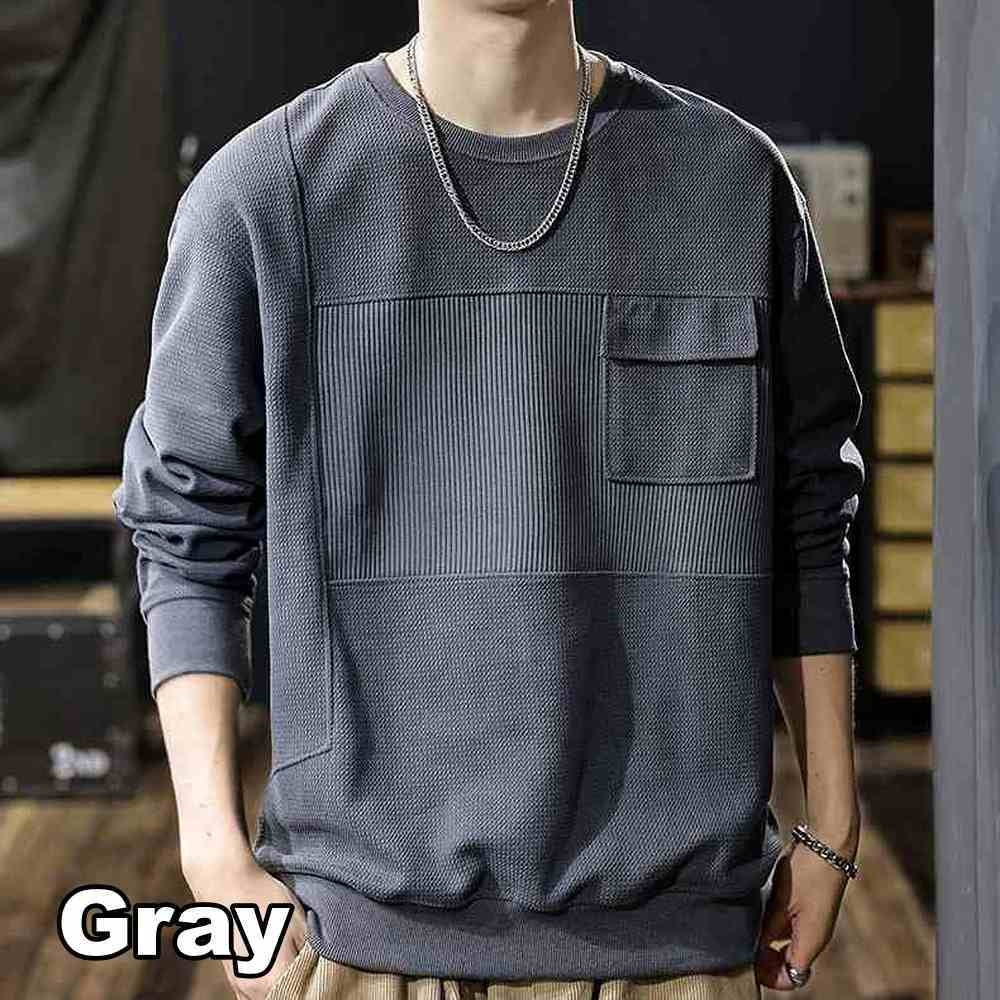 Big size round neck long sleeve tops HL2265