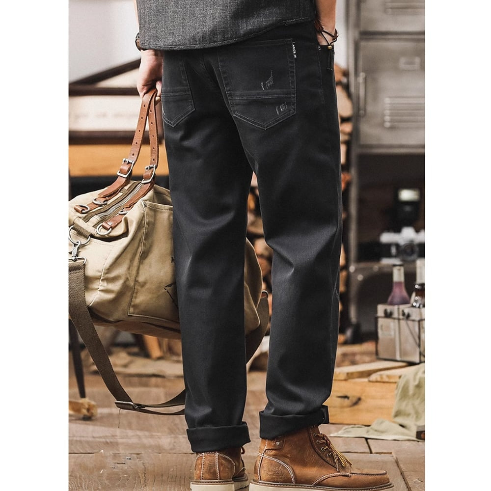 Retro style straight pants HL2377