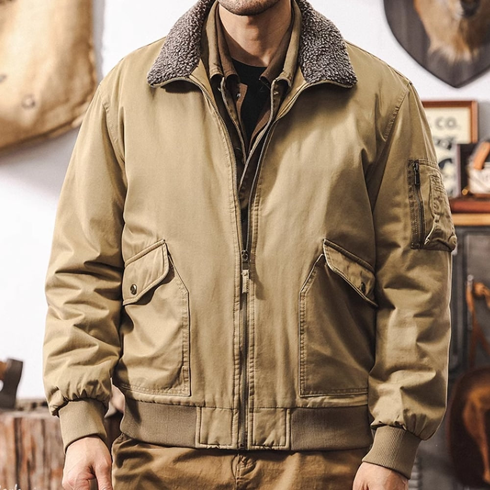 Back boa zip up jacket HL2406