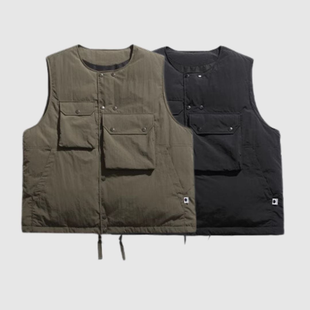 Asymmetric down vest HL2170