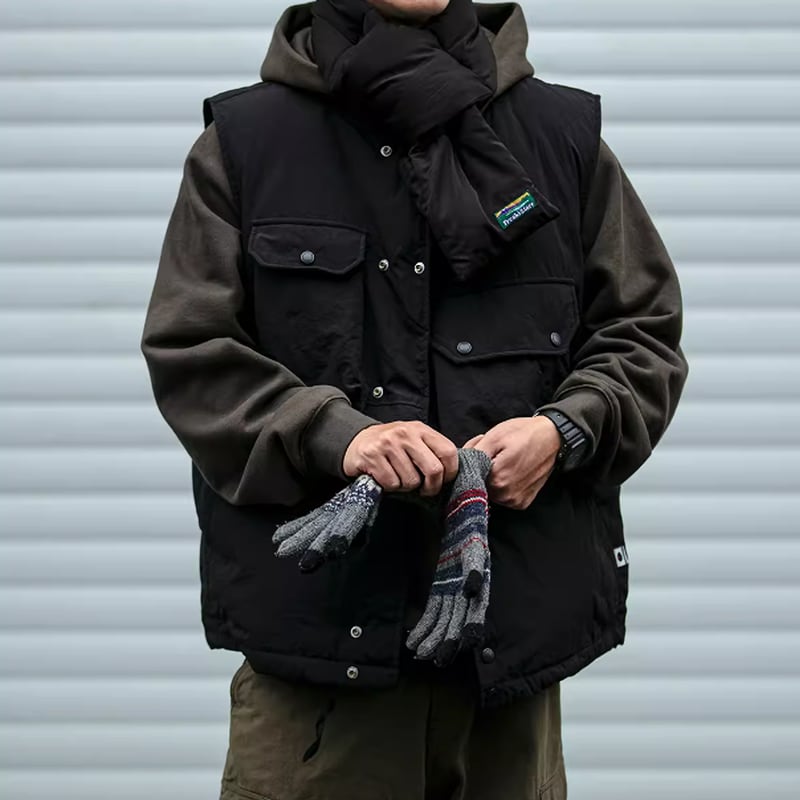 Asymmetric down vest HL2170