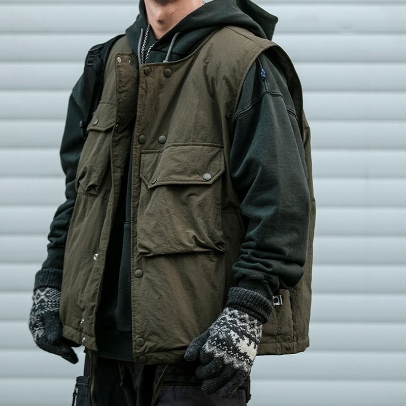Asymmetric down vest HL2170