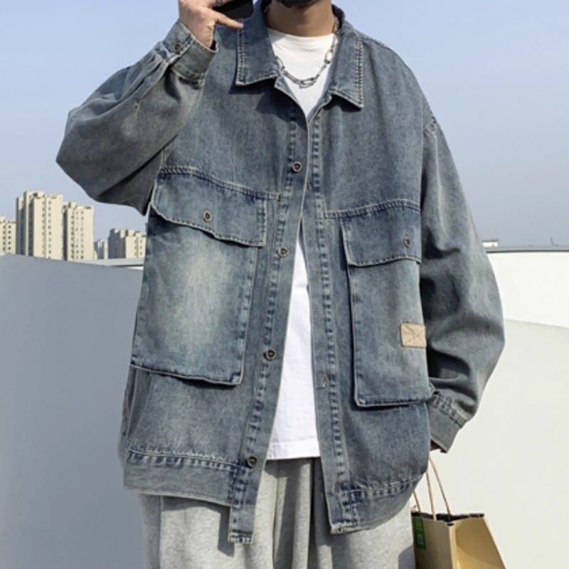 Big pocket denim jacket HL2209