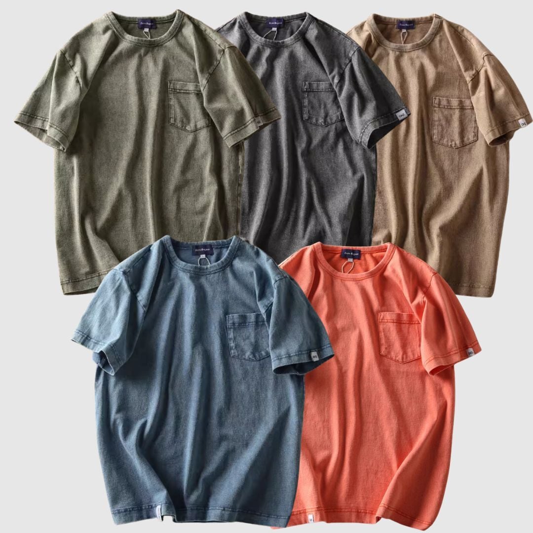 Washed color T-shirt HL2141