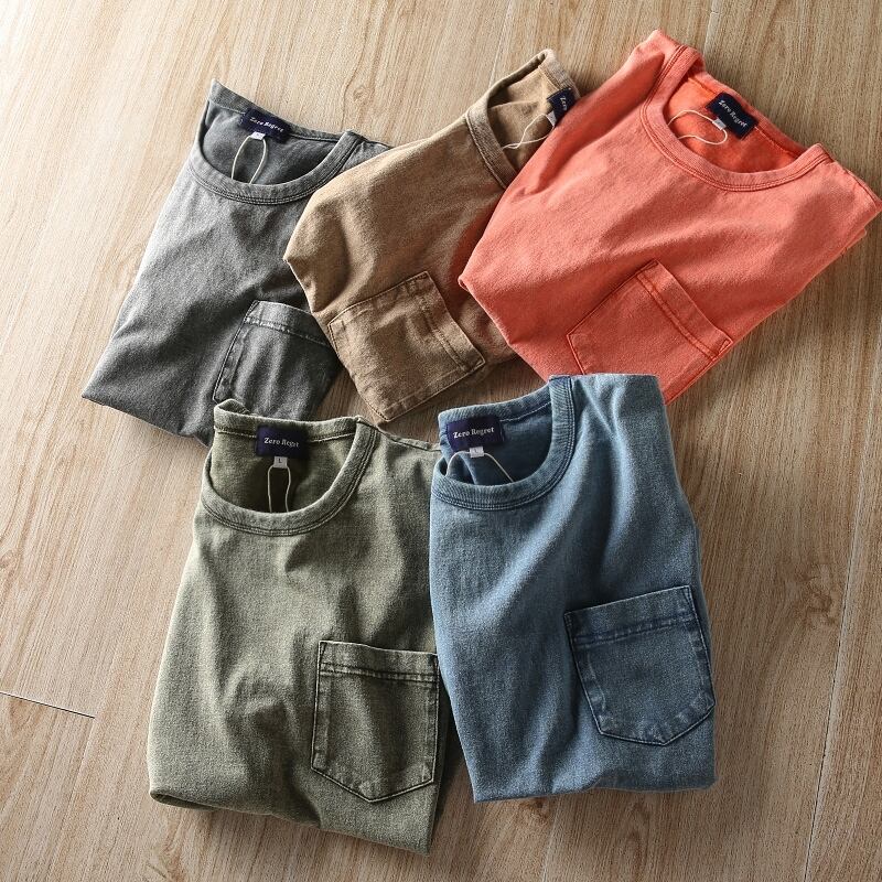 Washed color T-shirt HL2141