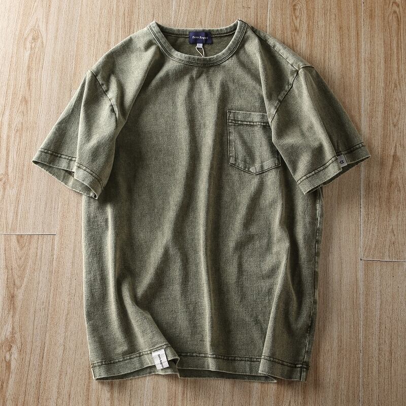 Washed color T-shirt HL2141