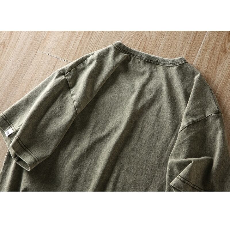 Washed color T-shirt HL2141