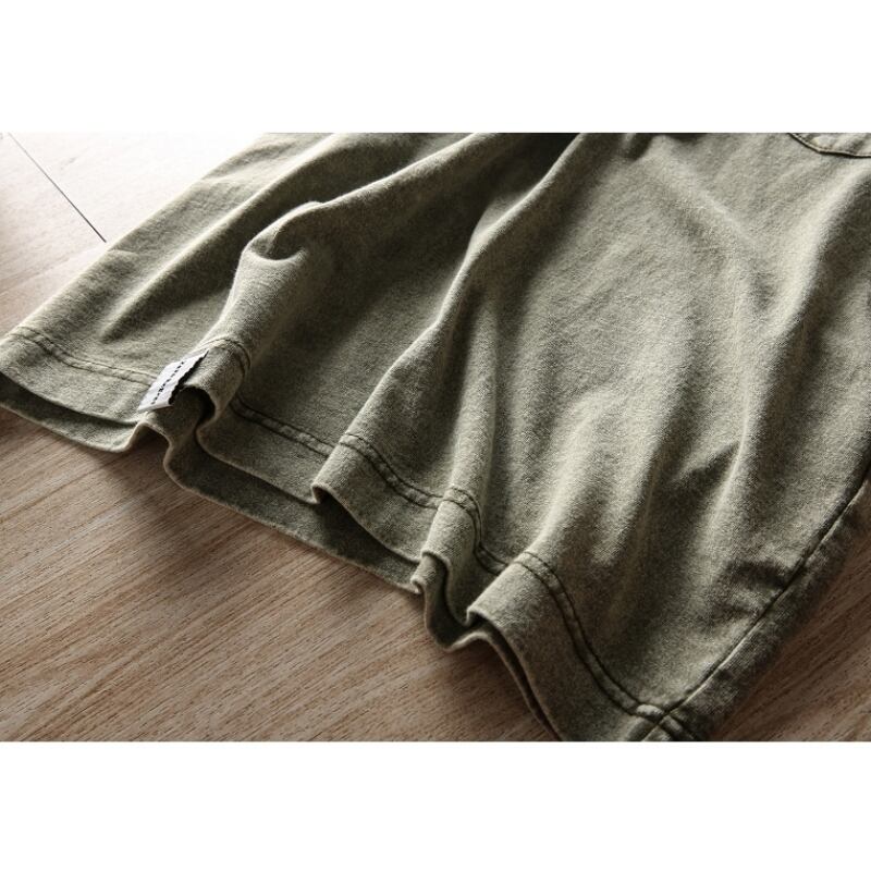 Washed color T-shirt HL2141