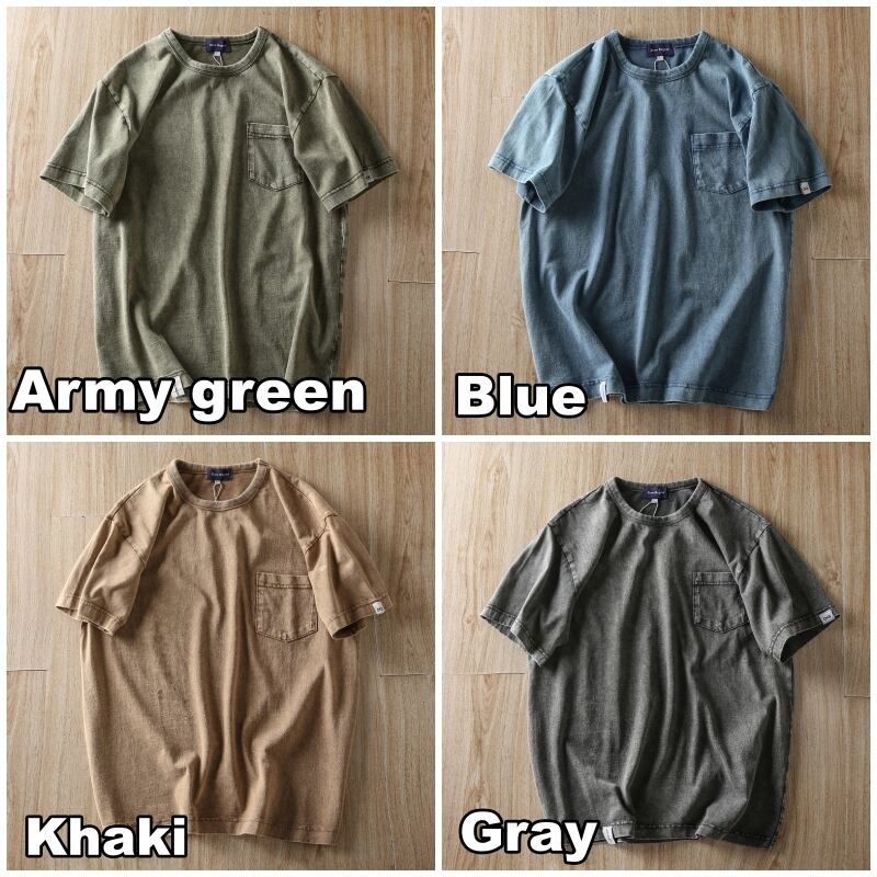 Washed color T-shirt HL2141