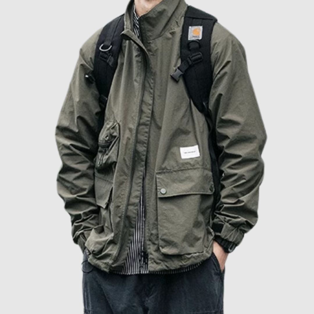 Stand collar zip up jacket HL2162