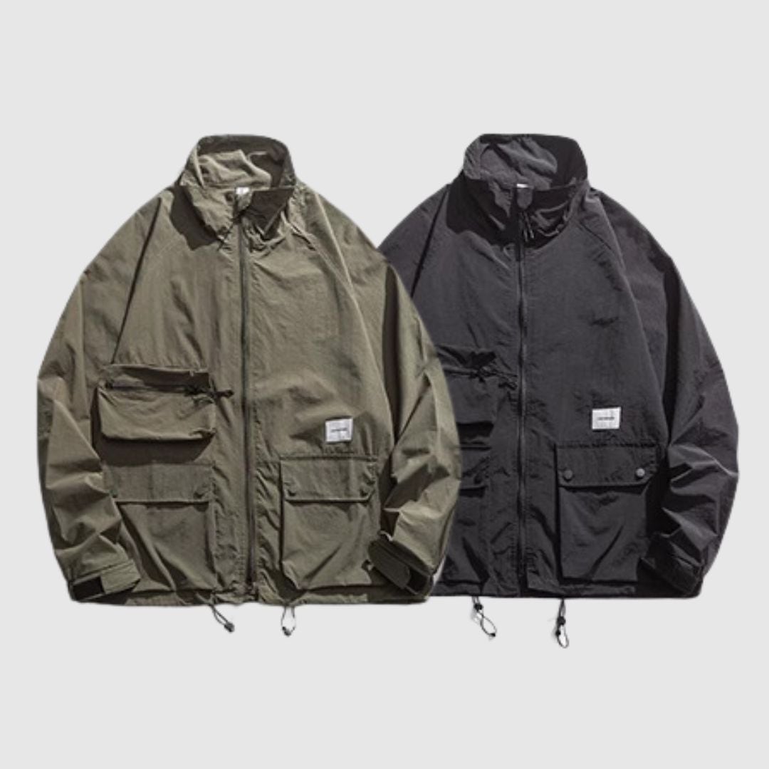 Stand collar zip up jacket HL2162