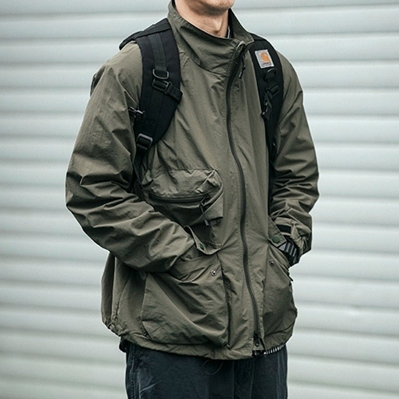 Stand collar zip up jacket HL2162