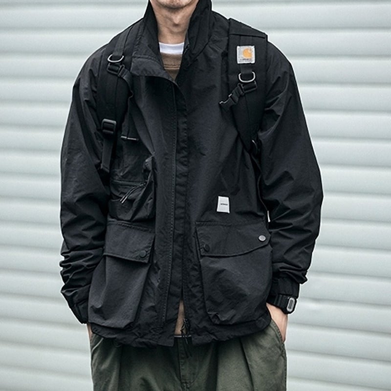 Stand collar zip up jacket HL2162