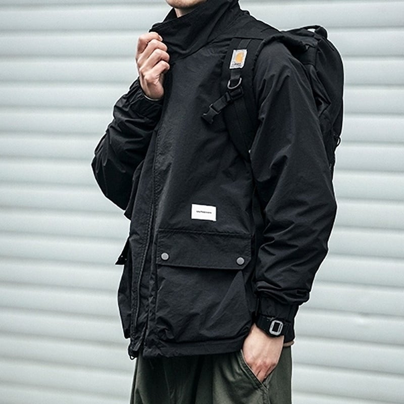 Stand collar zip up jacket HL2162