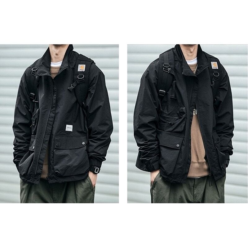 Stand collar zip up jacket HL2162