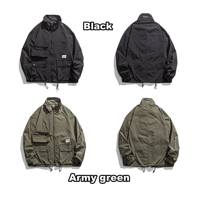 Stand collar zip up jacket HL2162