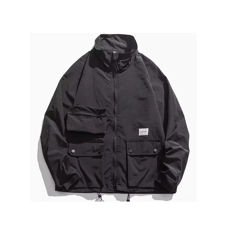 Stand collar zip up jacket HL2162