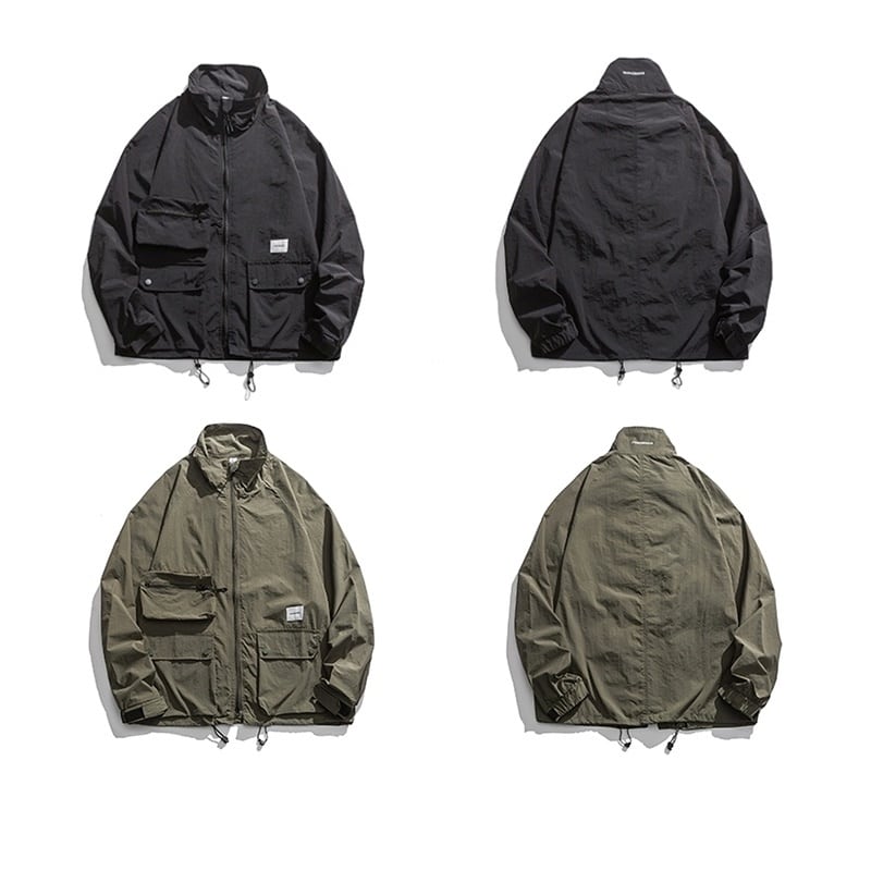Stand collar zip up jacket HL2162