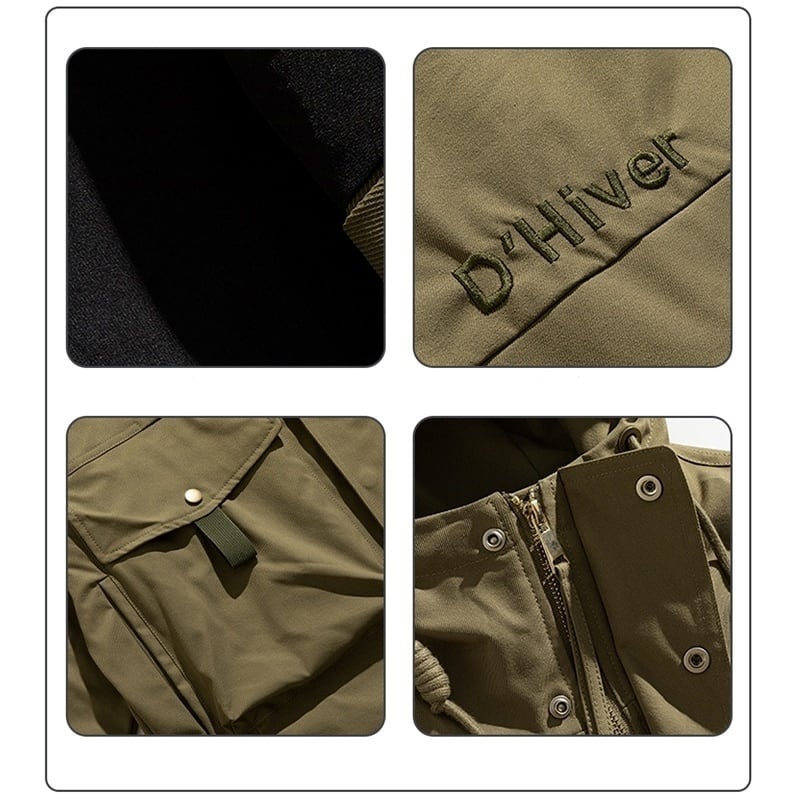 Multi-pocket mountain parka HL2168