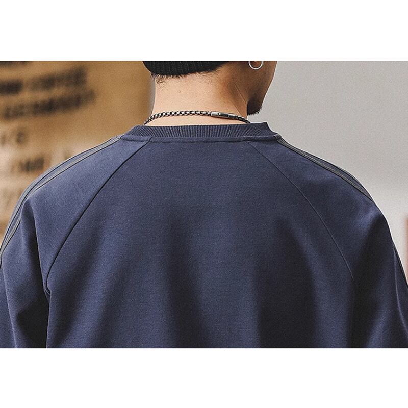 Faux layered long sleeve tops HL2176
